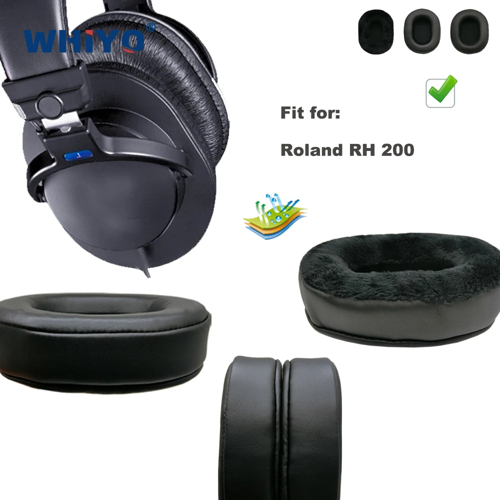 

Replacement Ear Pads for Roland RH 200 RH200 RH-200 Headset Parts Leather Cushion Velvet Earmuff Earphone Sleeve Cover