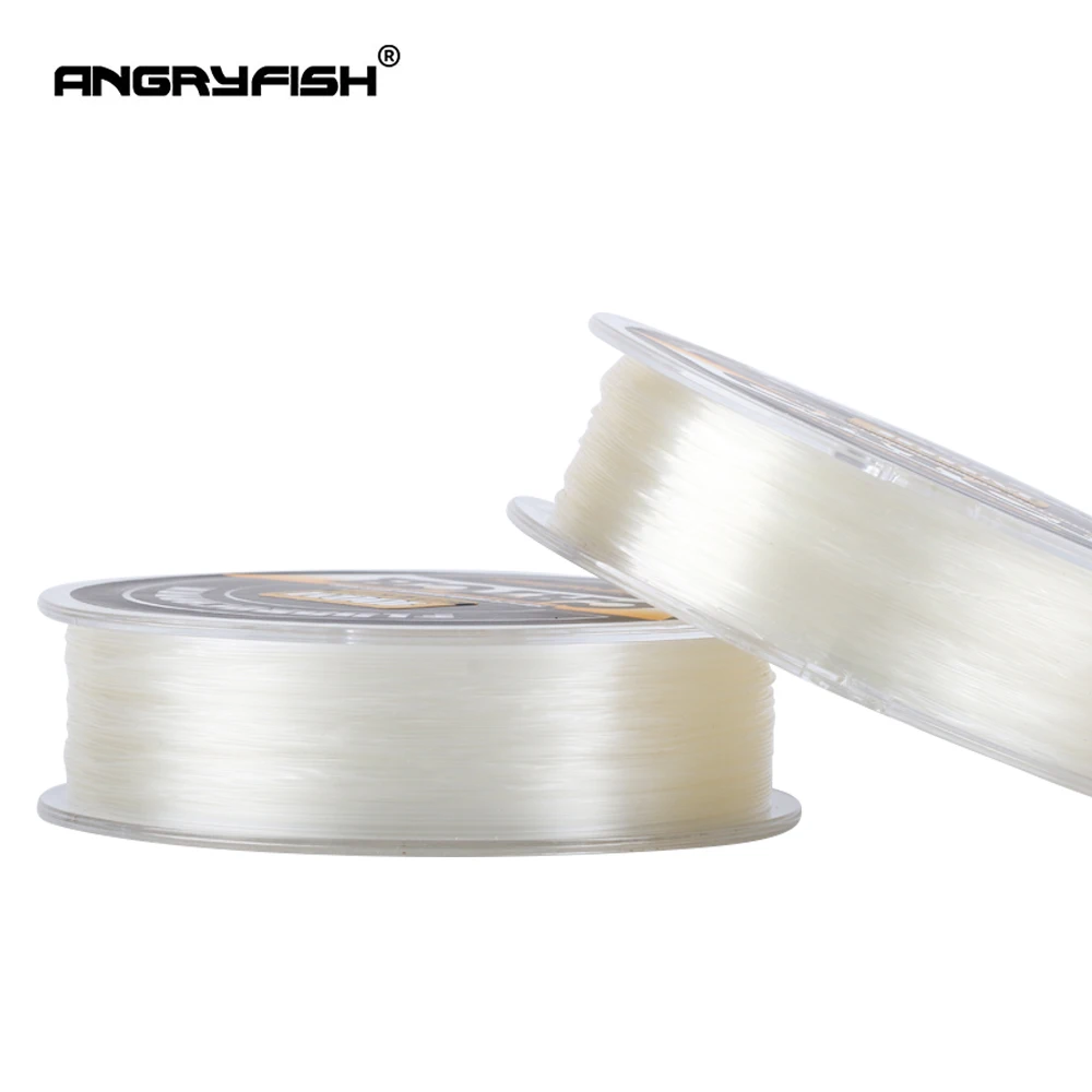 Angryfish 100% Fluorocarbon Fishing Line  100m Transparent Carbon Monofilament Line  Super Strong
