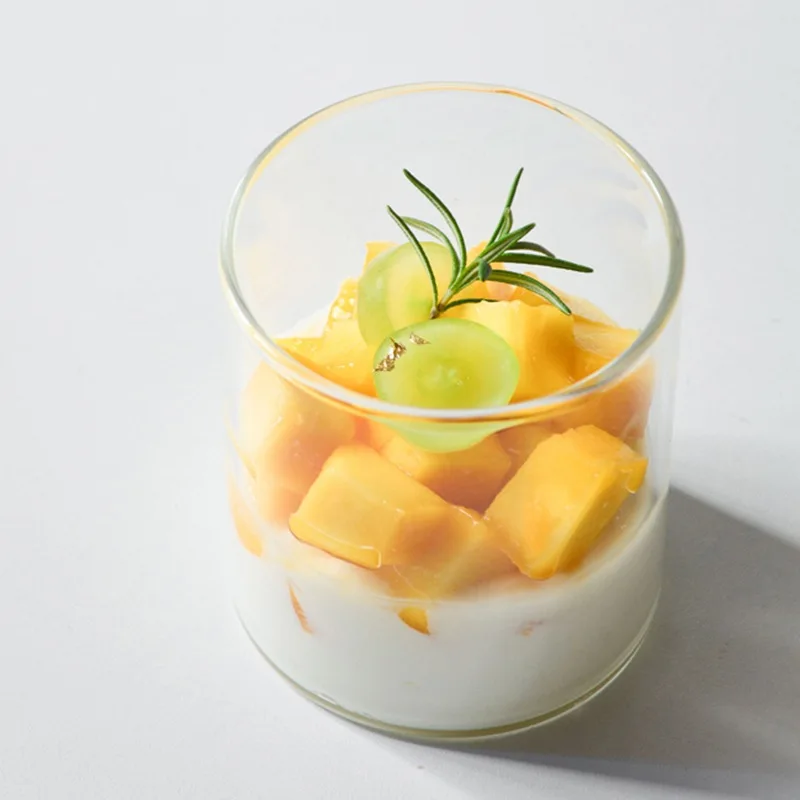 INS الزجاج كوب النمط الإيطالي كوب للحلوى التعميم شرب كوب الزجاج الشفاف الميكروويف الحليب أكواب الإفطار أكواب 280/400 مللي