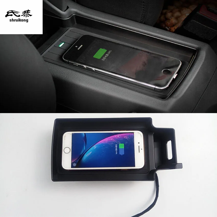 1lot Mobile phone wireless charging Central Armrest storage box for 2013-2017 AUDI Q3 8U