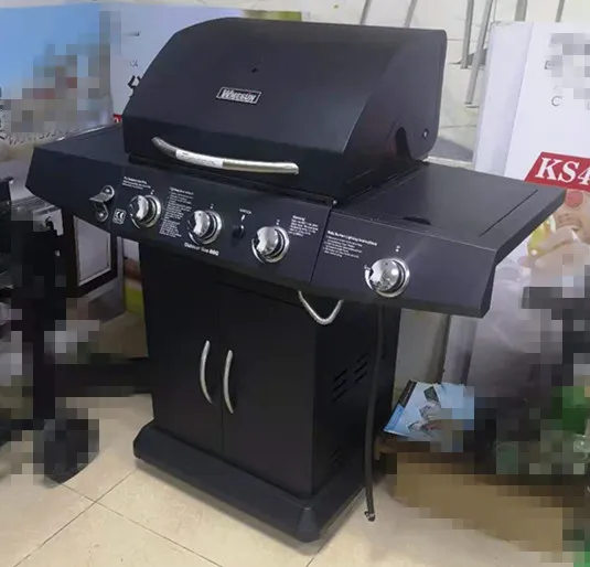 HIGH-END configuration and perfect appearance outdoor gas bbq grill,three burners+side burner gas bbq grill