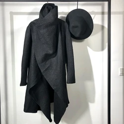 Owen seak Men Jacket Casual Coat High Street Dark Men's Clothing Spring Men Black Outer Garment Outer Wear Jacket Coat