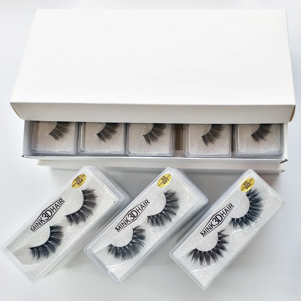 10 Paar 3D-Nerzwimpern, Anbieter, natürliche falsche Wimpern, Make-up, Wimpern, künstliche Wimpern, Großpackung – Detail 1