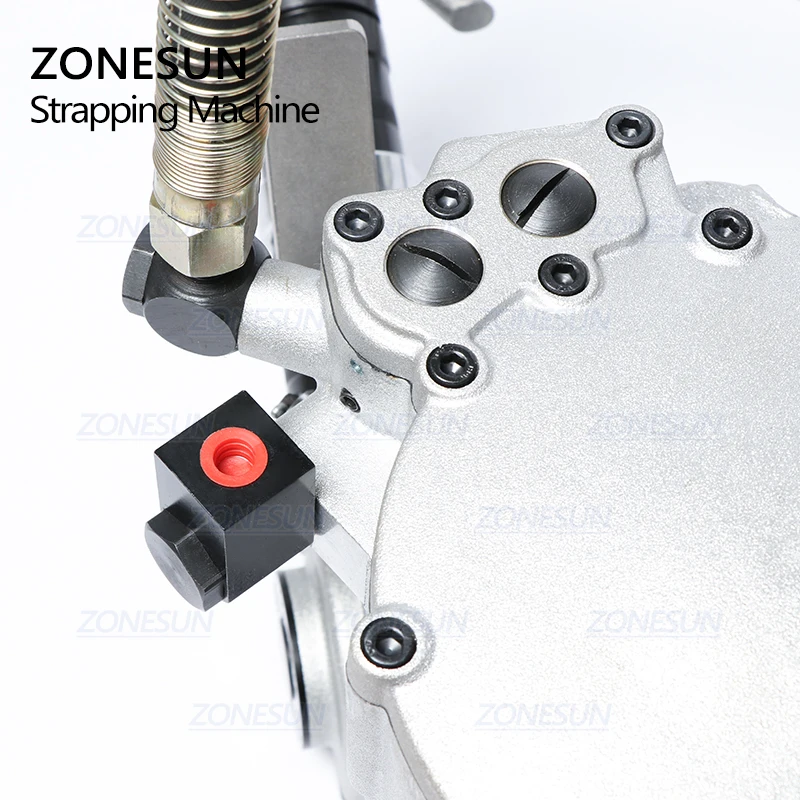 ZONESUN – Machine de cerclage pneumatique automatique, 19-32mm, en acier, emballage de coupe sous Tension pour le bois et l'acier, ZS-KZ32