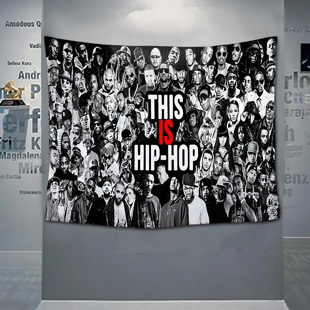 Hip-Hop Music Rock Band Poster Large Retro Flag Banner HD Print Cloth Art Hanging Painting Tapestry Wall Sticker Bar Home Decor