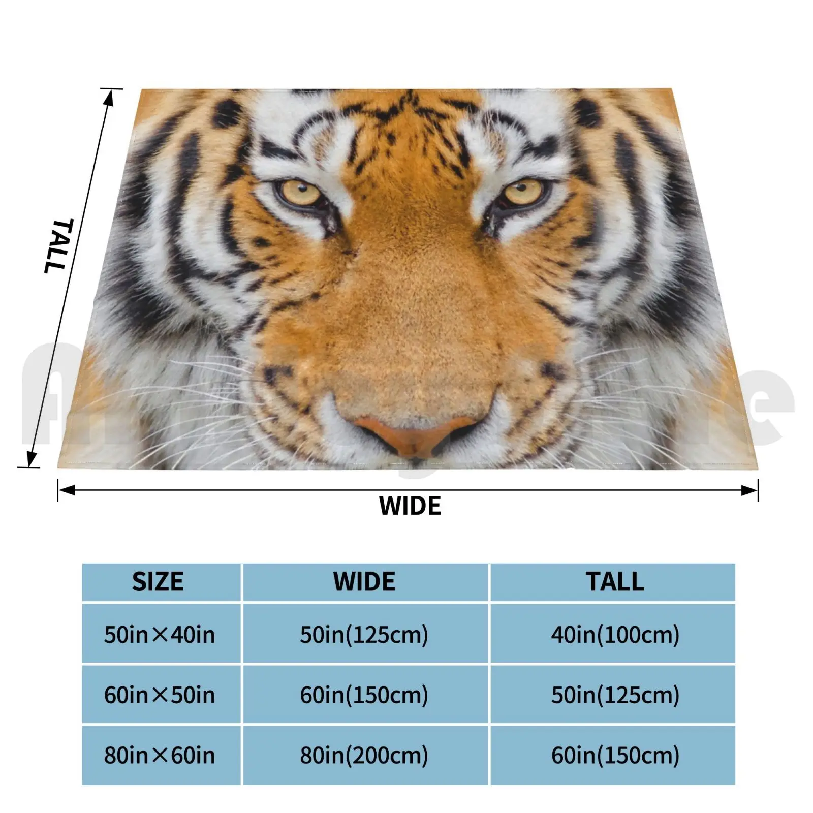 Bengal Tiger Blanket Fashion Custom Bengal Tigger Animal Big Cat Cat Tiger Big Tiger Tiger Face