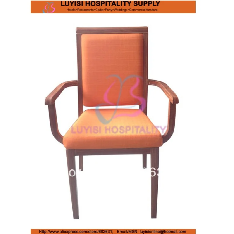 Stackable Wood Imitation Aluminum Restaurant Armchair