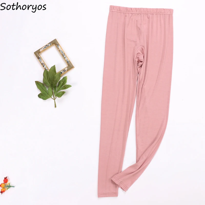 

Женские брюки для сна свободного покроя из модала, повседневные Мягкие однотонные длинные брюки большого размера 4XL в Корейском стиле, удобные теплые осенние женские брюки