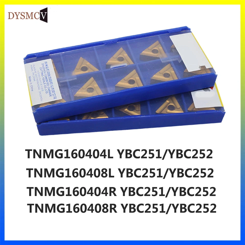 TNMG160404L TNMG160408L TNMG160404R YBC251 YBC252 High Quality Carbide Inserts Lathe Turning Blade Cutter TOOL for Steel