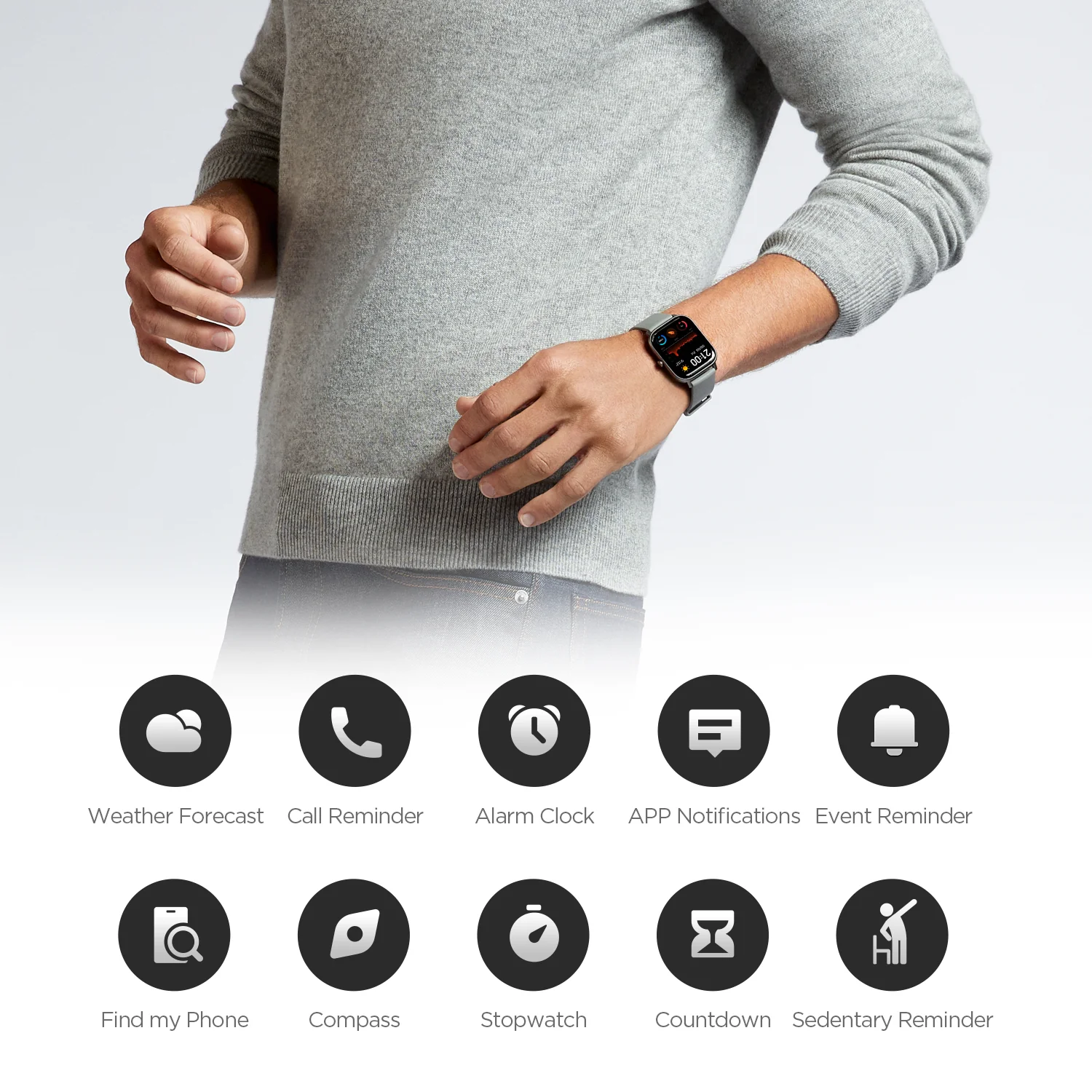 Amazfit นาฬิกาอัจฉริยะสำหรับว่ายน้ำ, 5ATM สมาร์ทวอท์ชทุกรุ่นกันน้ำ