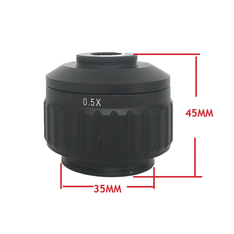 0.5X C-Mount Lens Adapter 35mm Diameter Field For Simul Focal Trinocular Stereo Microscope Video Camera