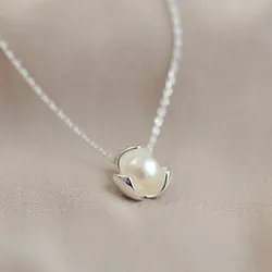 REETI 925 Sterling Silver Clover pearl Necklaces & Pendants For Women Hot Fashion sterling-silver-jewelry