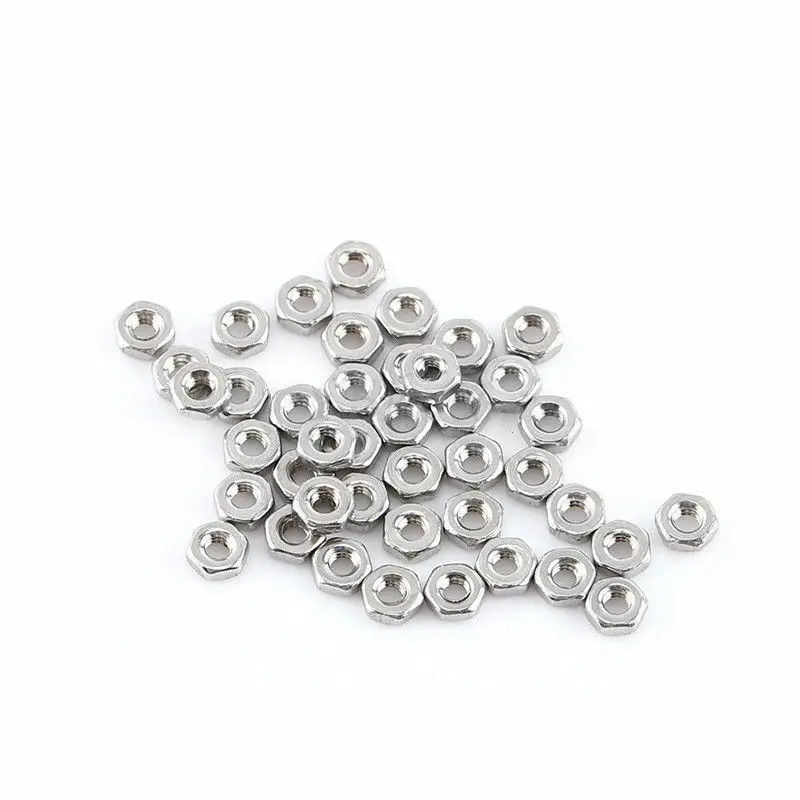 250pcs M2(2mm) A2 Stainless Steel Bolts With Hex Nuts Screws Assortment Kit New