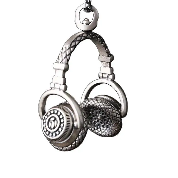 

Really 100% S925 sterling silver, movable Korean hip-hop accessories, trendy earphone pendant