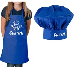 Personalized Chef Apron and Chef Hat Set, Custom Apron For Boys Girls Kids Little Chef, Custom Birthday Gifts With Name