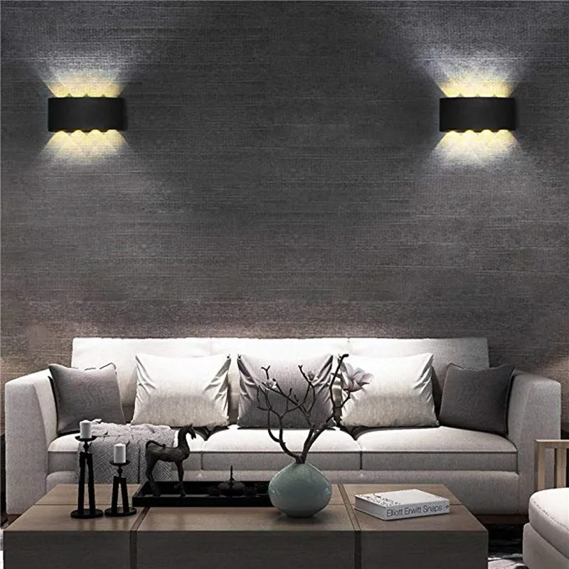 IP65 LED Wall Lamp Outdoor Waterproof Garden Lighting Aluminum AC86-265 Indoor Bedroom Living Room Stairs Wall Light