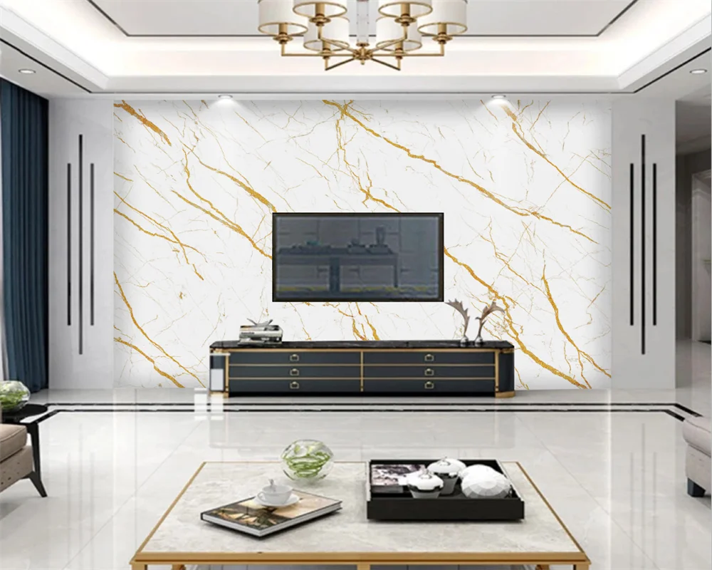 beibehang Customize modern high definition fashion marble platinum line stone pattern background papel de parede wallpaper