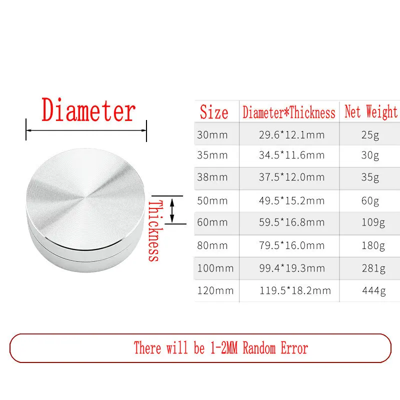 HQ MT01 3-12CM MINI Tiny Smooth Lazy Susan Round Turntable Swivel Plate Aluminium Alloy Bearing Rotary Base Stand for Display