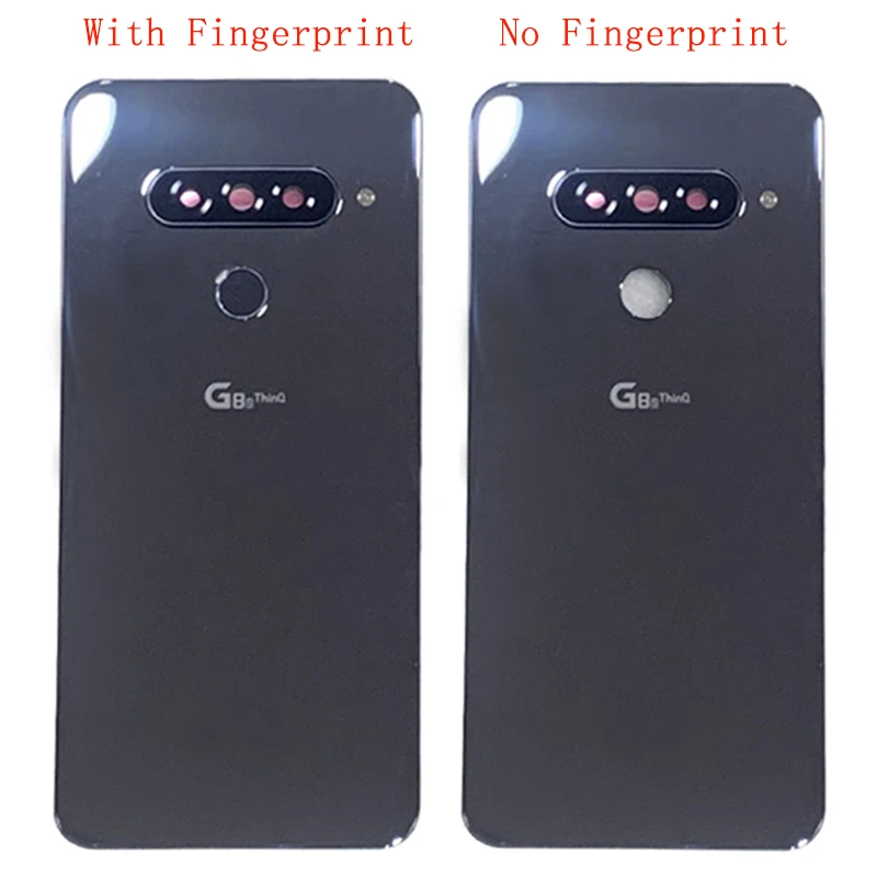 Rear Back Battery Door Housing For LG G8S ThinQ LMG810 with Glass Lens Fingerprint Repalcement Repair Parts with Logo