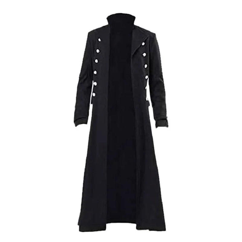 Abrigo renacentista Vintage para hombres, ropa Steampunk, disfraz de Cosplay gótico, esmoquin, vestido de fiesta de carnaval, Jaket Medieval