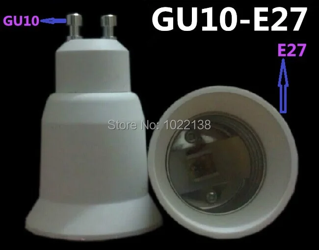 10pcs GU10 to E27 LED Lamp Holder socket adapter Converter Lamp Base GU10-E27 Extender adapter Free Shipping With Tracking No.