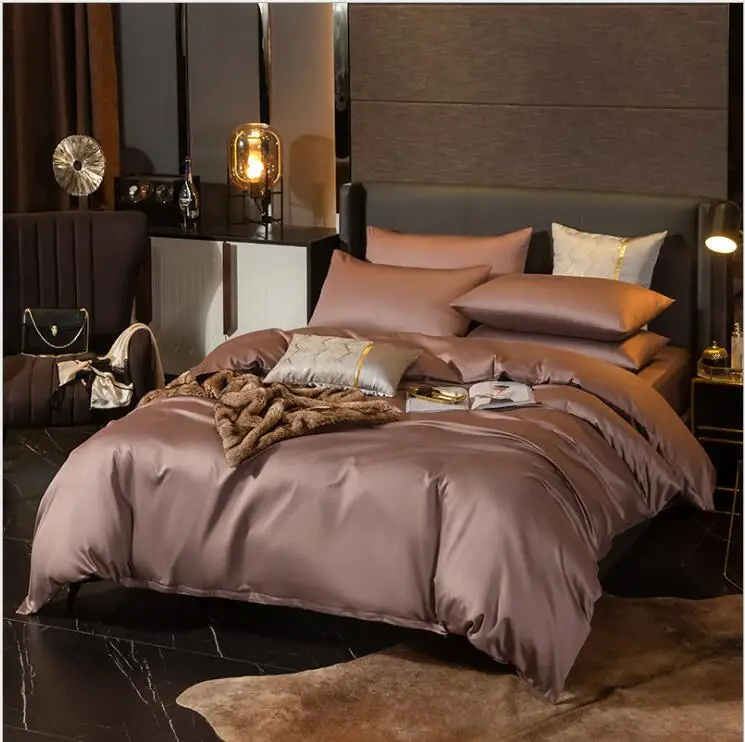 4pcs/Set Luxury Fashion bedding set Bedclothes Set A/B Double-side Bed sheet Quilt Cover Pillowcase Duvet Cover Flat Sheet Set