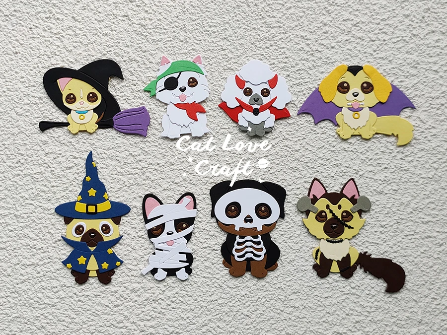 Catlove Dog Animal Halloween Metal Cutting Dies Scrapbooking Stencil Die Cuts Card Making DIY Craft Embossing New Dies For 2021