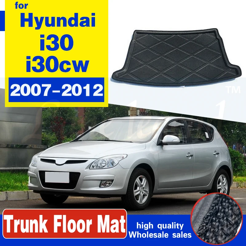 For Hyundai i30 i30cw Wagon 2007~2012 FD Car Cargo Liner Boot Tray Rear Trunk Cover Matt Mat Floor Carpet Kick Pad 2008 2009