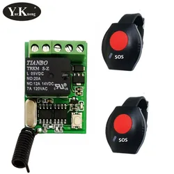 emergency button remote control switch 5V 6V 9V 12V Remote Control Push Button RF Wireless Switch 315 433 Smart Home Alarm