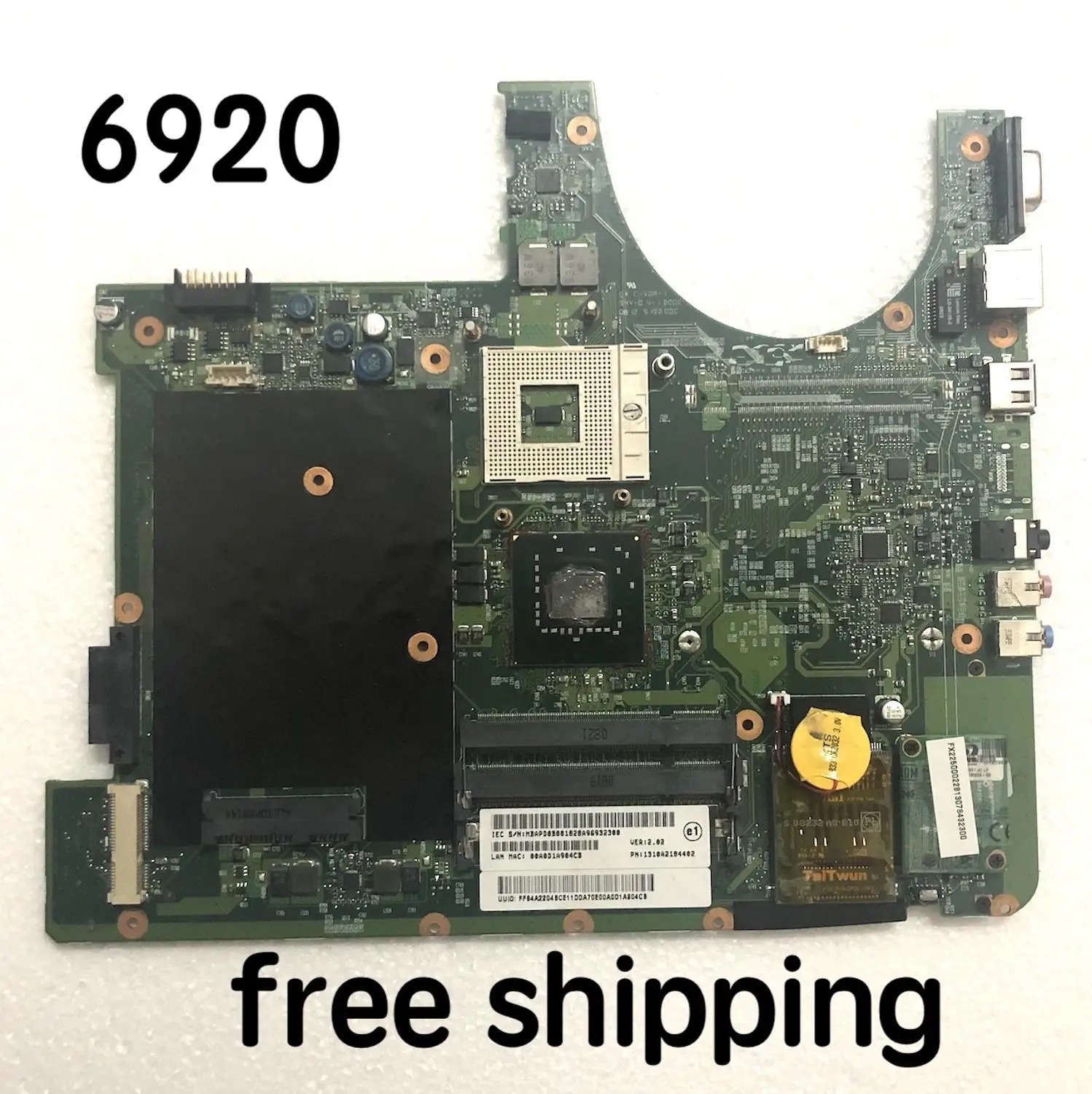 

For ACER Aspire 6920 Laptop Motherboard MBAPD0B001 6050A2184401-MB-A02 Mainboard 100%tested fully work