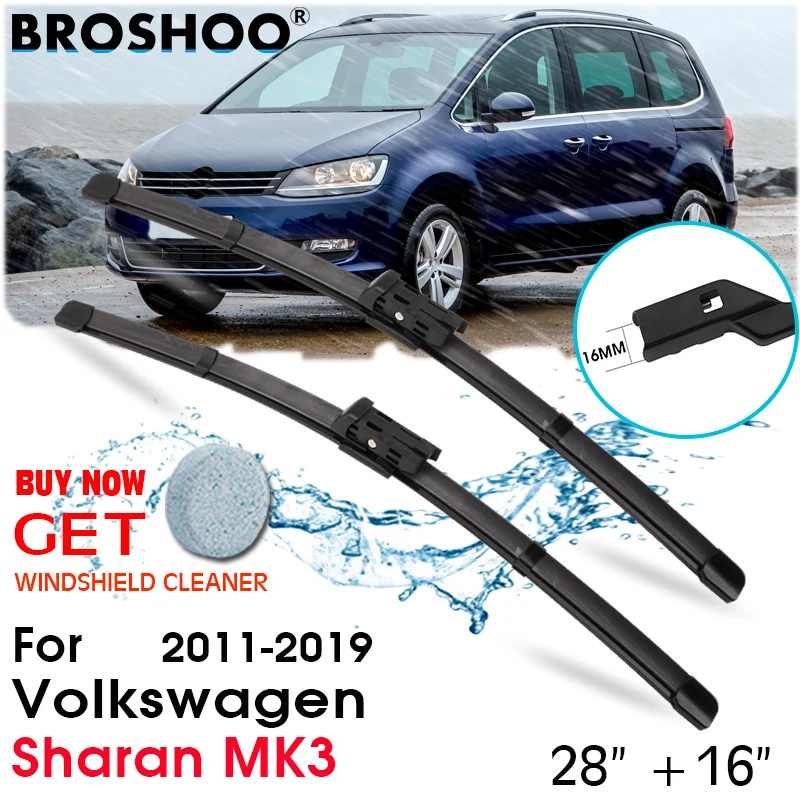 

Car Wiper Blade Window Windscreen Windshield Wipers Blades Auto Accessories For Volkswagen Sharan MK3 28"+16" 2011-2019