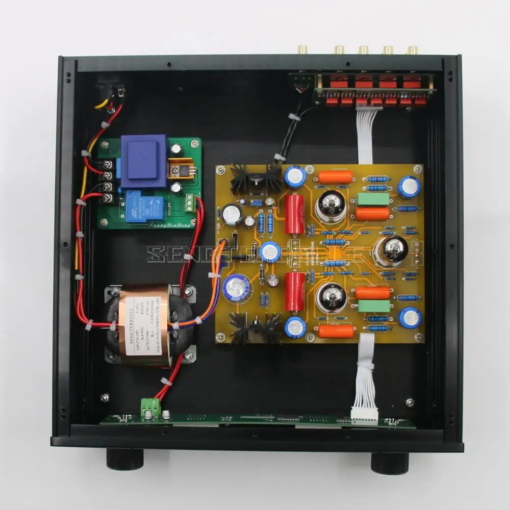 PRT07B Referência Marantz 7 M7 Pré-amplificador de circuito HiFi Áudio ECC83 Tubo Pré-amplificador de controle remoto com 4 entradas e 1 saída