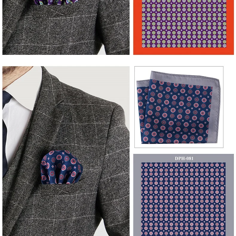 Tailor Smith New Arrival 30x30cm Big Size Handkerchief Men Fashion Chest Towel Paisley Floral Dot Soft Suit Hanky Pocket Squares