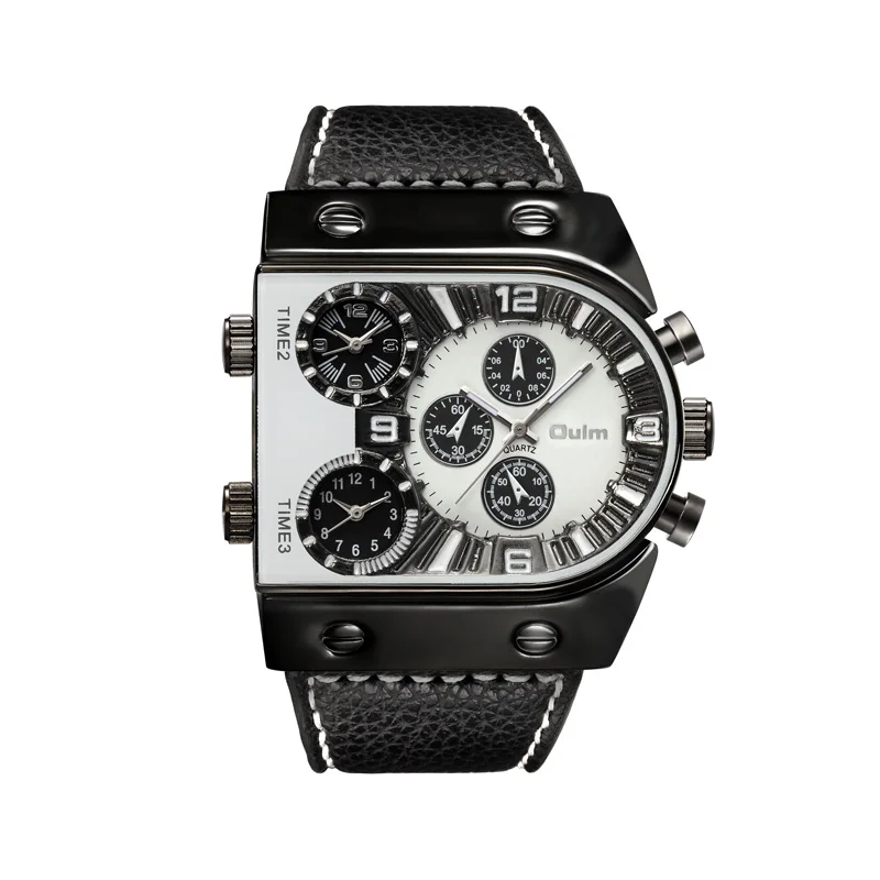 Montres de sport en acier doré pour homme, super grand cadran, horloge à quartz masculine, boussole décorative, montre-bracelet de luxe, nouveau