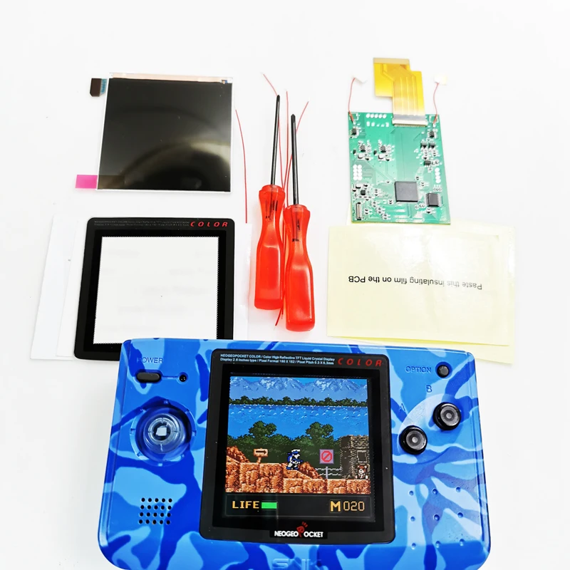 Newest Retro Pixel Super OSD DIY Coloful Large Screen LCD display For NGPC Backlight LCD For NEOGEO Pocket Color Game Console