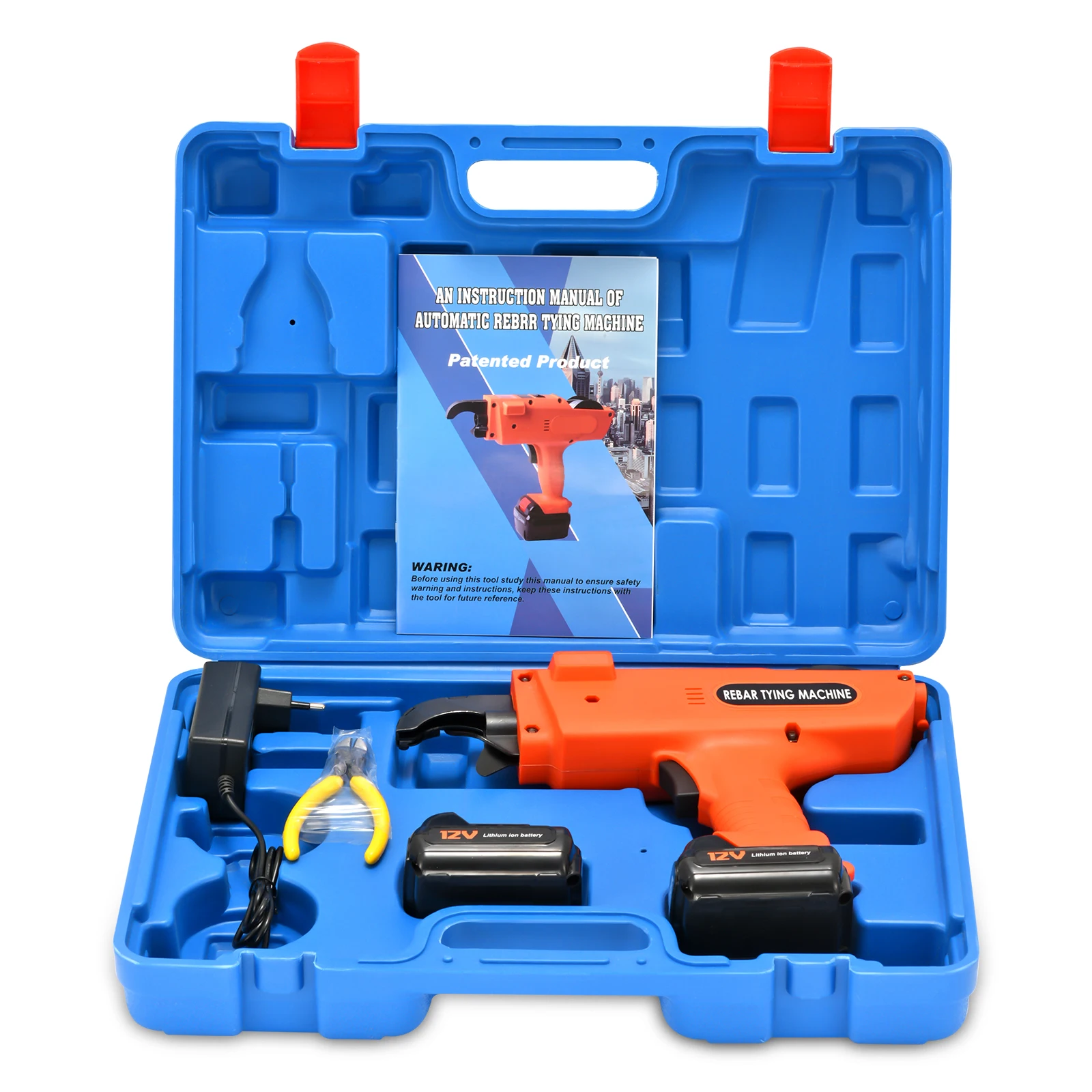 Imagem -02 - Navio da Alemanha 12v Vergalhão Automático Camada 3000mah Vergalhão Amarrando Máquina Fio sem Fio Bateria de Lítio Máquina de Ligação Prego Arma