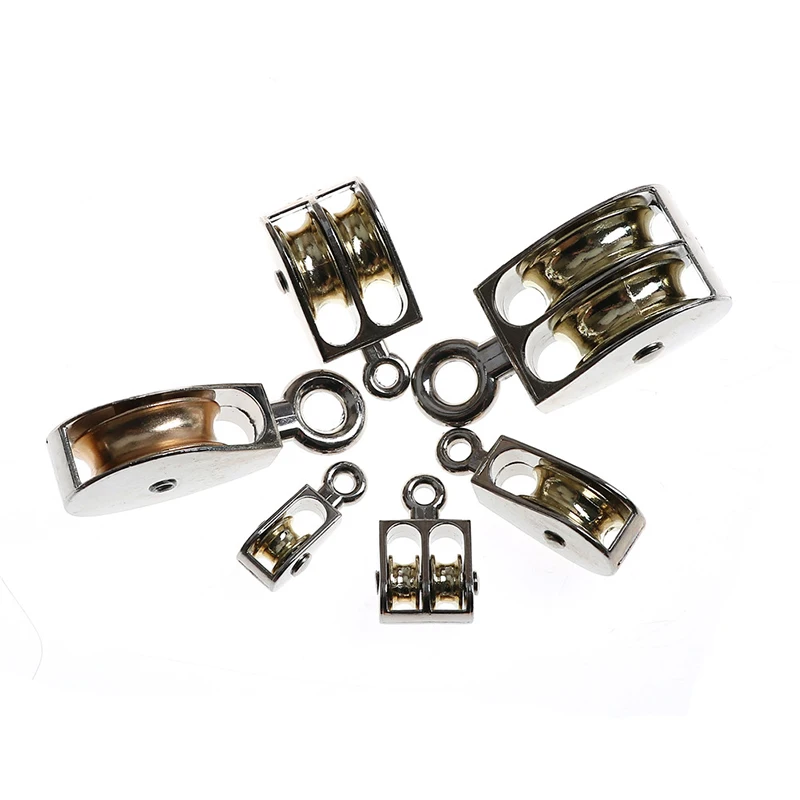 Quality 1PCS 36/52/75mm Stainless Steel 304 Single Double Wheel Swivel Rollers Block Loading