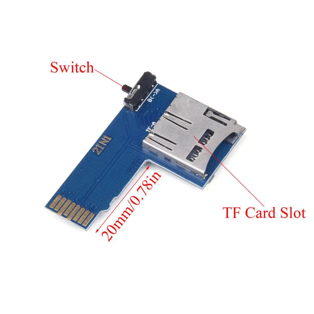 Dual System Dual TF Card Adapter Memory Board 2 in 1 TF Micro SD Card Adapter With Switch For Raspberry Pi 3B+/3B/ Zero W