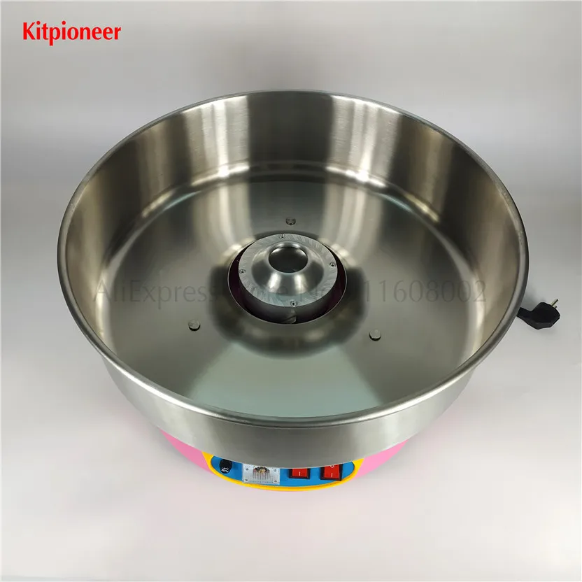 ไฟฟ้าเชิงพาณิชย์เครื่องลูกอมฝ้ายรอบ Fairy Floss Maker 220V สีชมพู