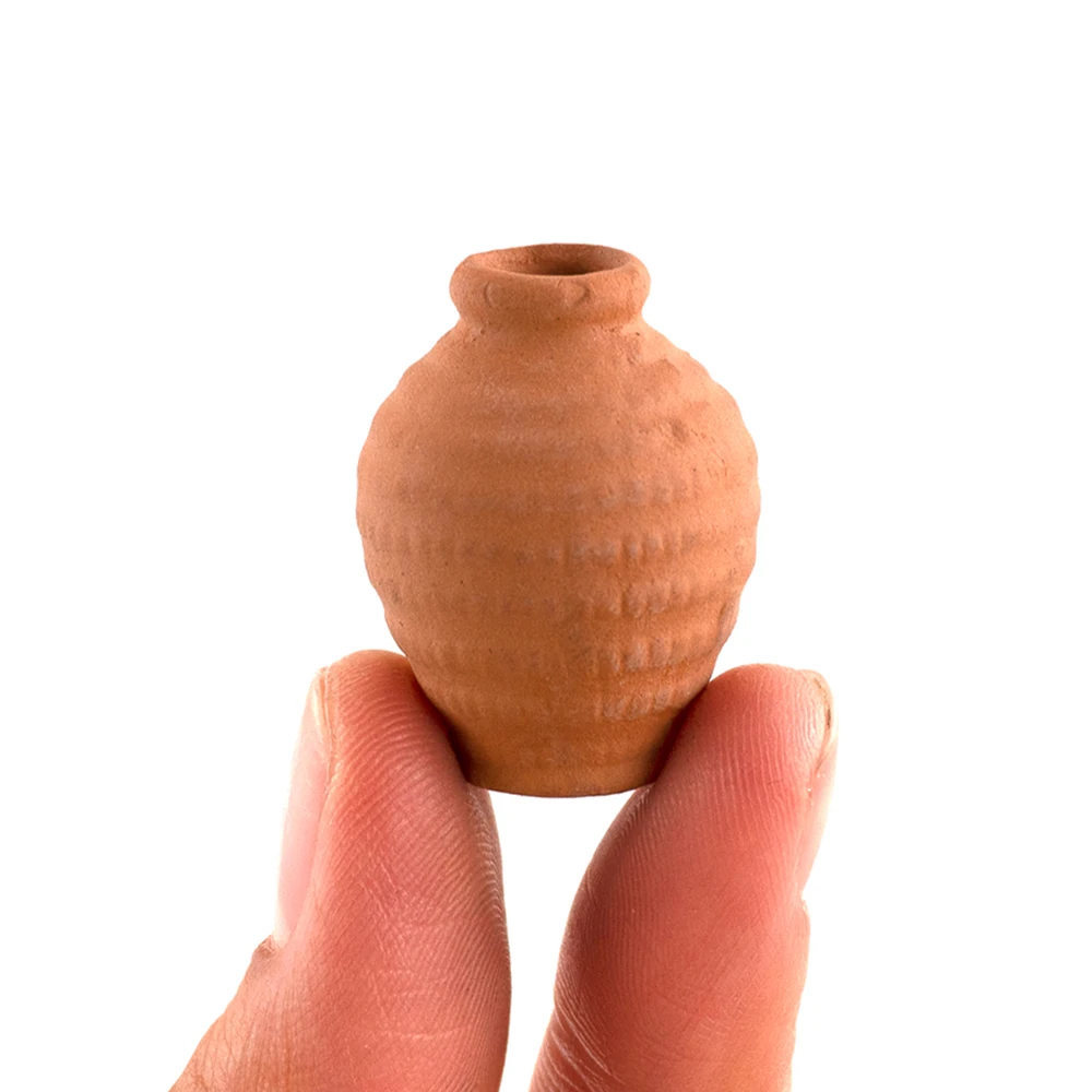 1/12 Dollhouse Miniature Accessories Mini Ceramic Flowerpot Simulation Furniture Vase for Doll House Decoration