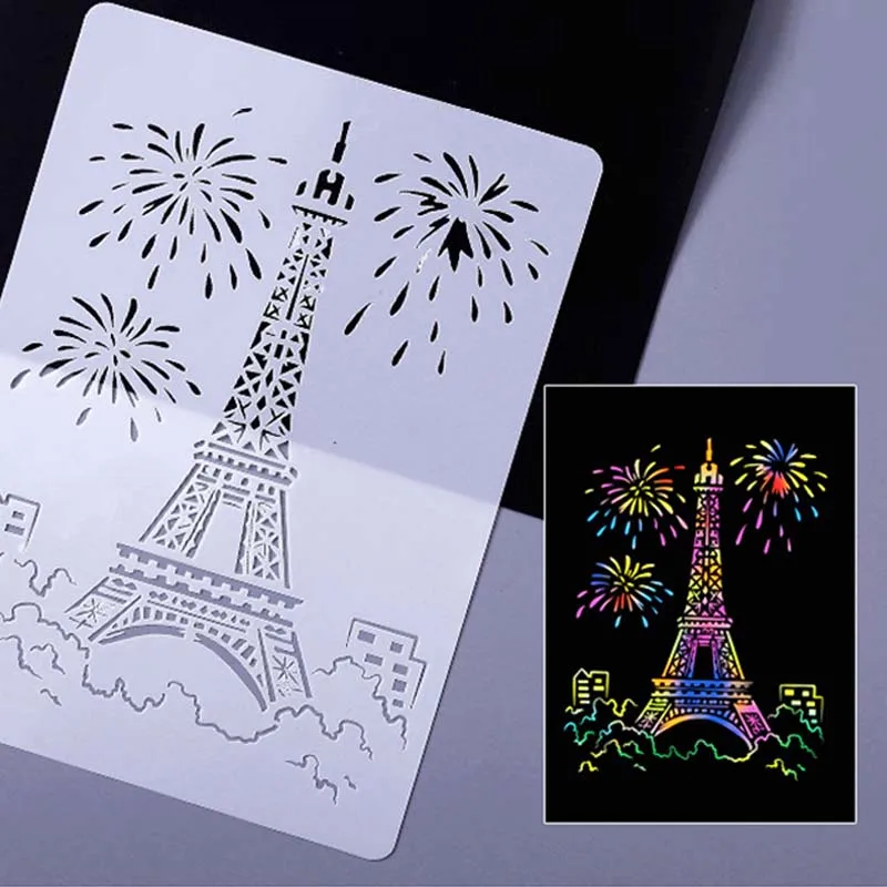 เครื่องมือวาดลายฉลุแบบใหม่ DIY ของเล่นเด็กเสริมสร้างทักษะด้านศิลปะ ของเล่นสร้างสรรค์ ของขวัญสำหรับเด็ก ขายดี