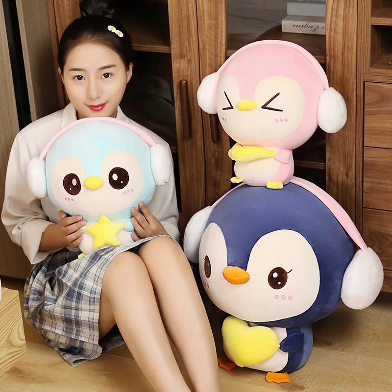 

Hot Huggable Nice Super Soft Penguin Plush Toy Cute Cartoon Animal Stuffed Doll Girls Lovers Valentine's Gifts Sofa Pillows