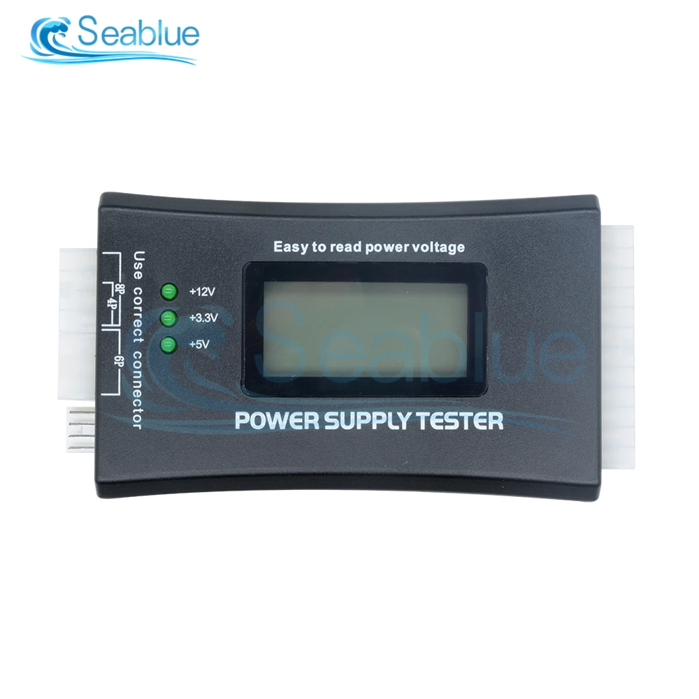 Digital LCD Display PC Computer 20/24 Pin Power Supply Tester Check Quick Bank Supply Power Measuring Diagnostic Tester Tools