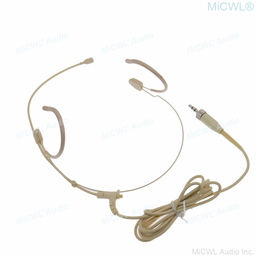 Microphone de casque sans fil MiCWL SE8, pour Sennheiser G1 G2 G3 G4 EW100 SK100, transmetteur BodyPack, micro à tête Beige, fil fort