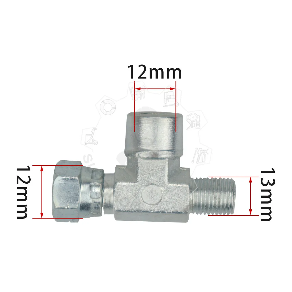 Junta de extremidade 1/4 butt conjunta pistola de pulverização mal ventilada tubo de alta pressão t união cabeça conversão pistola airless acessórios