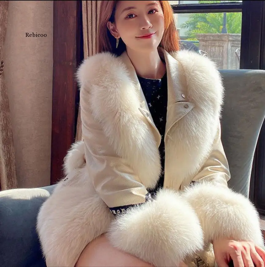 New  Women's Faux Fur Coat Winter Warm Office Jacket Women Long Sleeve Women's Winter Sheepskin Coat