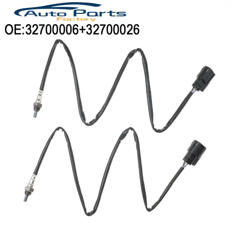 2PCS New Front & Rear Oxygen O2 Sensor For Iron Sportster 883 1200 Seventy Two Forty Eight 14-18 32700006 32700026