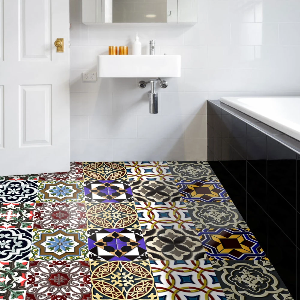 Adesivo per piastrelle in stile marocchino cucina backsplash armadio bagno adesivi murali decorazioni per la casa carta da parati autoadesiva