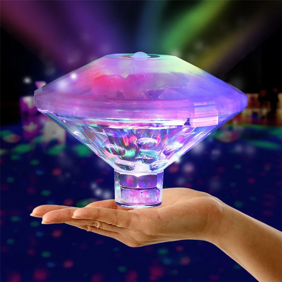 RGB Floating Underwater Light Submersible LED Disco Light Glow Show Swimming Pool Lights Hot Tub Spa Waterproof Baby Bath Light