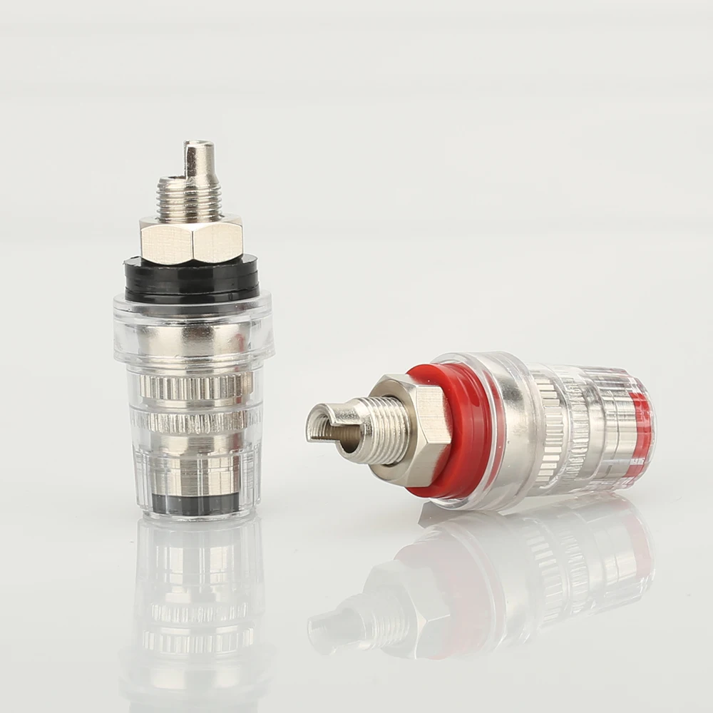 8pcs  High Performance Rhodium Plated Hi-End Amplifier Speaker Terminal Binding Post 4mm